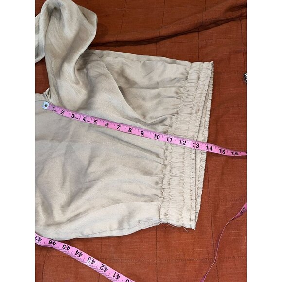 Joie Tan Wide Leg Lightweight Relaxed Fit Elastic Waist Women's Pants Size S - Picture 7 of 10